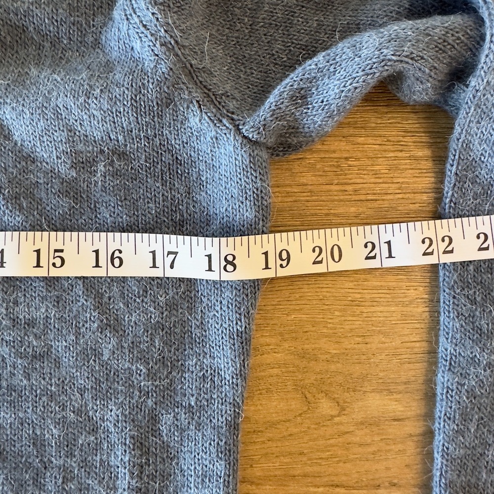 Alpaca in Style Cardigan Duster-!00% Alpaca Wool-Blue-Size Large-Made in America - Picture 7 of 14